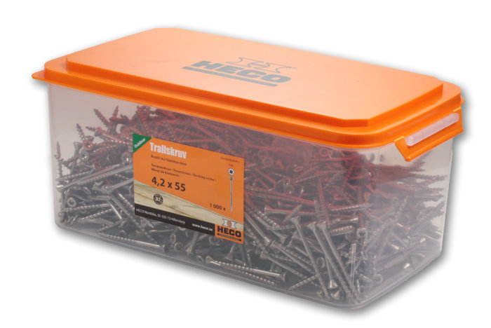 Trallskruv A2 4,2 x 55 mm 1000-pack Heco